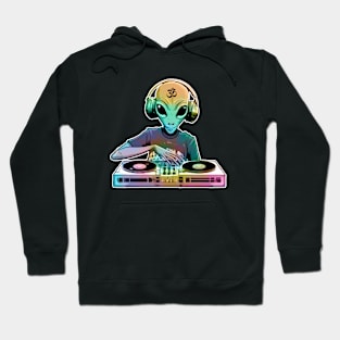 Psytrance Goa Om Rave DJ Alien Hoodie